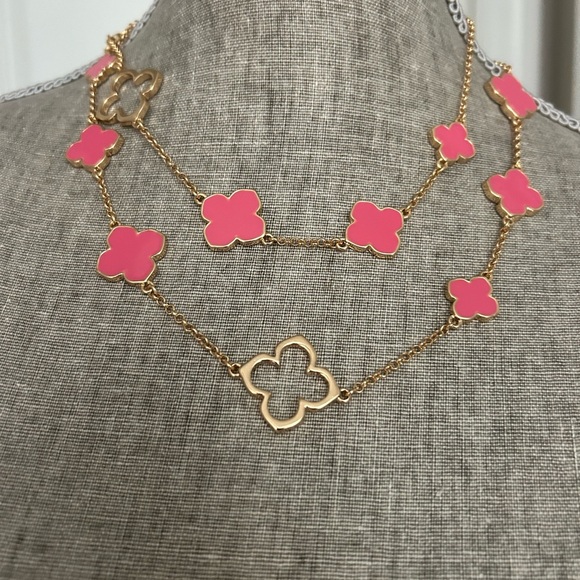 NYC PINK & GOLD TONE STATEMENT NECKLACE NWOT - Picture 11 of 12